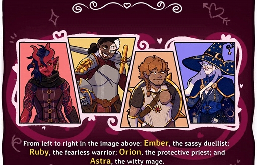 画像ギャラリー No.004のサムネイル画像 / ダンジョンで美女やイケメンとデートし，ダイスを振って冒険。RPG「Dating and Dragons - A Love Quest」，クラファンを実施中