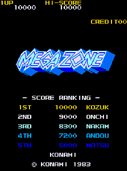 画像ギャラリー No.001のサムネイル画像 / KONAMIのSTG「メガゾーン」がアーケードアーカイブスで2月12日に配信開始。戦車を操縦して敵基地を進み,最奥にあるコアの破壊を目指す