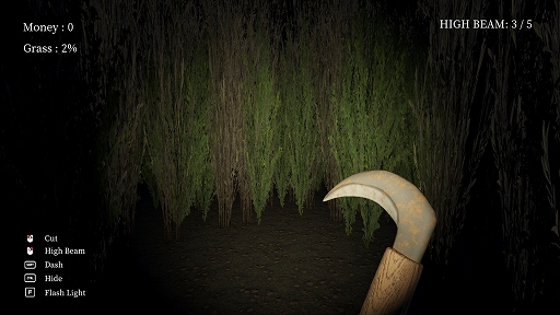 画像ギャラリー No.004のサムネイル画像 / 音や光に反応して獲物を追う存在が潜む深夜の庭園で草を刈り続けろ。ホラーゲーム「Bait Garden」,3月31日に配信