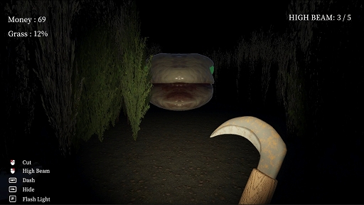 画像ギャラリー No.005のサムネイル画像 / 音や光に反応して獲物を追う存在が潜む深夜の庭園で草を刈り続けろ。ホラーゲーム「Bait Garden」,3月31日に配信