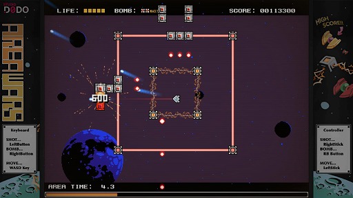 画像ギャラリー No.002のサムネイル画像 / 2D全方位シューティング「AREA WARS」3月6日にSteamでリリース。2体のボスに挑戦できるデモ版を本日公開し，スコアアタック大会を開催