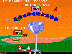 画像ギャラリー No.005のサムネイル画像 / アケアカ版「プランプポップ」，3月5日配信開始。動物親子がトランポリンで子供を跳ね返し，上空に浮かぶ風船を割っていくACTゲーム