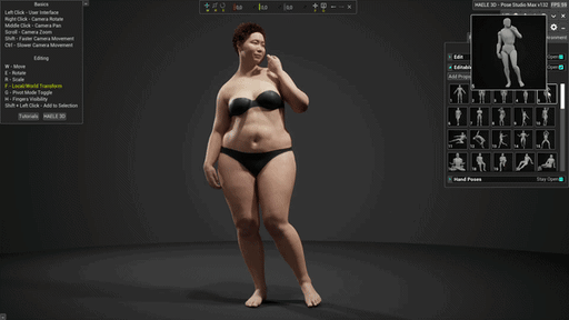 画像ギャラリー No.005のサムネイル画像 / どんな人も自在にポーズ設定。アーティスト向け作画リファレンスツール「HAELE 3D - ポーズスタジオ Max」発表
