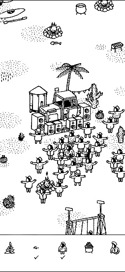 画像ギャラリー No.002のサムネイル画像 / モノクロの世界のなかにある，静かな驚き。「Hidden Folks+」の素朴で温かな風景に癒されよう（今日から始めろApple Arcade #64）