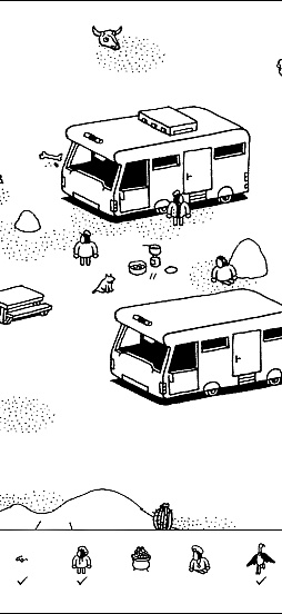 画像ギャラリー No.013のサムネイル画像 / モノクロの世界のなかにある，静かな驚き。「Hidden Folks+」の素朴で温かな風景に癒されよう（今日から始めろApple Arcade #64）