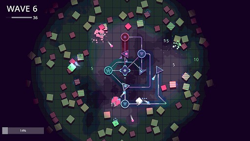 画像ギャラリー No.002のサムネイル画像 / 回路設計×ローグライト×タワーディフェンスな新作「Pulslink」，Steamストアページを公開。回路次第でタワーの性能が変化する