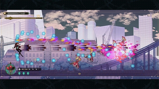 画像ギャラリー No.002のサムネイル画像 / 弾幕横スクロールSTG「食魂徒:Blue Pieta」,弾幕の中へ飛び込むほど強くなる,進化した「ソウルコレクト」システムを実装