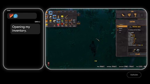 画像ギャラリー No.009のサムネイル画像 / 自分で考え，仮想3D世界で目的を達成する汎用AIエージェント「SIMA 2」発表。初代SIMAにGeminiを統合し，推論を可能に