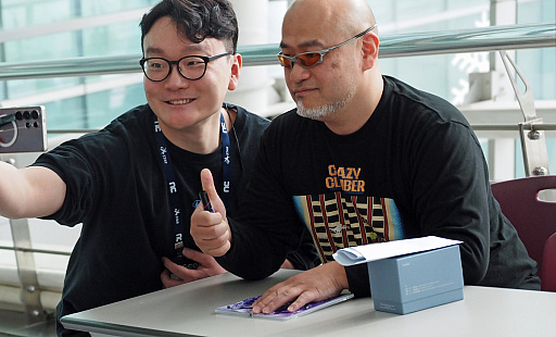 画像ギャラリー No.011のサムネイル画像 / 神谷英樹氏×ヨコオタロウ氏が創作哲学を語り合う。ゲーム作りの現実に対するスタンスや，邪悪なテクニックをお披露目［G-STAR 2025］