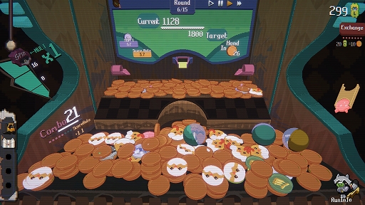 画像ギャラリー No.001のサムネイル画像 / デッキ構築型ローグライクコインプッシャーゲーム「RACCOIN: Coin Pusher Roguelike」，Steamで配信開始