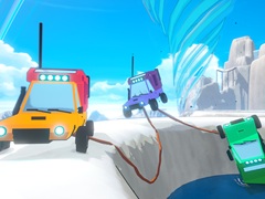 ロープでつながれた車を操作して山頂を目指す。4人協力ドライビングゲーム「Dangerous Mountain Together」，Steamで配信開始