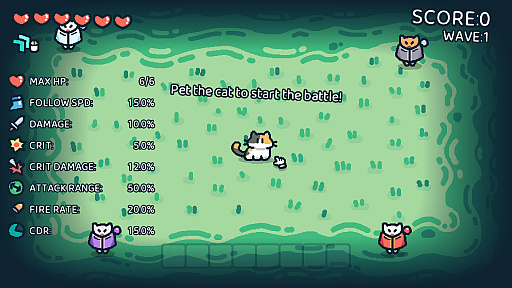 画像ギャラリー No.003のサムネイル画像 / 猫をなでるだけで攻撃が発動，世界を救うゆるかわシューティングゲーム「なでねこ」発表。2026年内に発売