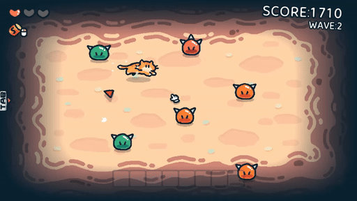 画像ギャラリー No.009のサムネイル画像 / 猫をなでるだけで攻撃が発動，世界を救うゆるかわシューティングゲーム「なでねこ」発表。2026年内に発売