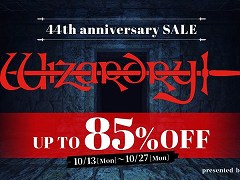 ��Wizardry�ץ��꡼��44��ǯ��ǰ���絬�ϥ������Wizardry 44th anniversary SALE�פ��������ȡ������ᥤ���ޤǡ�¿���κ��ʤ�����