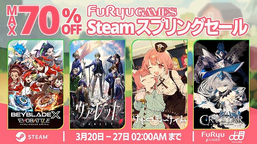 画像ギャラリー No.001のサムネイル画像 / タイムラインコマンドバトルRPG「ヴァレット／VARLET」が半額！ フリューがSteamスプリングセールに参加し，多数のタイトルがお得に