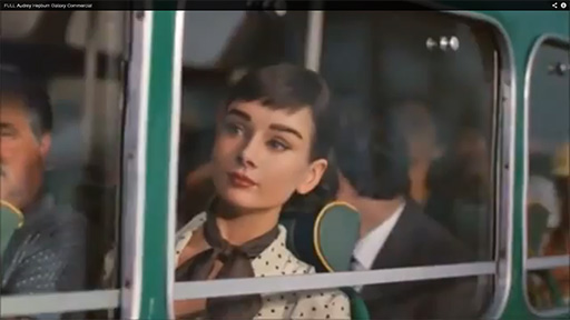 FULL Audrey Hepburn Galaxy Commercial