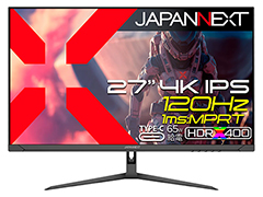 4万円台半ばのゲーマー向け27型4KディスプレイがJAPANNEXTから発売に