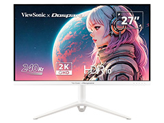 27型2560×1440ドットで240Hz表示対応の液晶ディスプレイが3万8940円。ViewSonic「VX2728J2-2K-7」がドスパラ専売で発売に