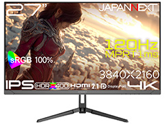低価格でも多機能な4K/120Hz表示対応ゲーマー向け液晶ディスプレイがJAPANNEXTから