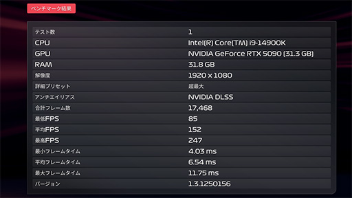 画像ギャラリー No.082のサムネイル画像 / 「4Gamerベンチマークレギュレーション32」をリリース。「CoD:BO7」「BF6」を導入。モンハンワイルズの計測方法を変更