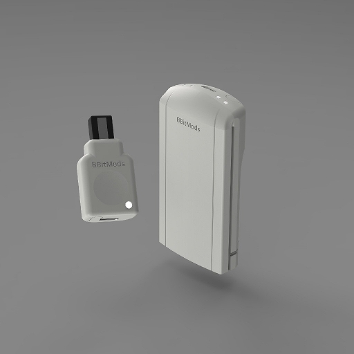 画像ギャラリー No.001のサムネイル画像 / 懐かしのドリームキャストに新たな周辺機器が登場。本体とコントローラをワイヤレス化し，仮想ビジュアルメモリとしても使用可能