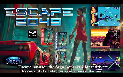 画像ギャラリー No.001のサムネイル画像 / メガドライブとGBA用の新作横スクロールアクション登場。サイバーパンク世界で復讐に燃える美女として無数の敵を倒す