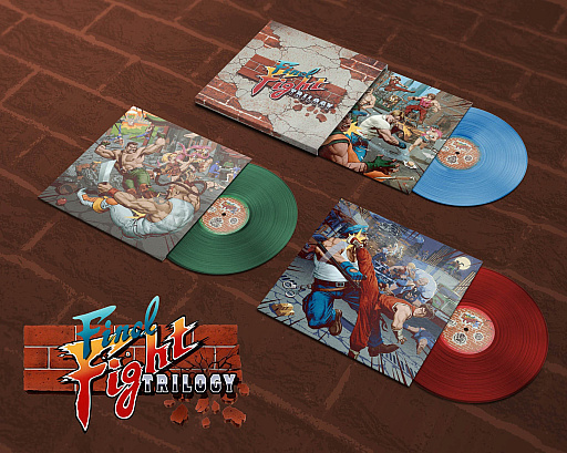 画像ギャラリー No.006のサムネイル画像 / SFC版「ファイナルファイト」3部作のLPレコード予約受付中。コーディー，ガイ，ハガーのコスチュームにちなんだ3色レコードには「ファイナルファイト・ガイ」の特典CDの曲も収録