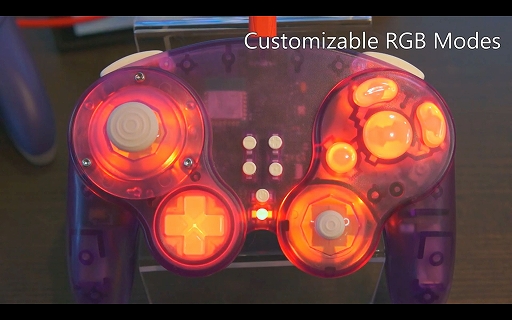 画像ギャラリー No.004のサムネイル画像 / ゲームキューブ風のサードパーティ製ゲームパッドがクラウドファンディング中。TMRジョイスティックなど最新機能を搭載し，発光設定も可能